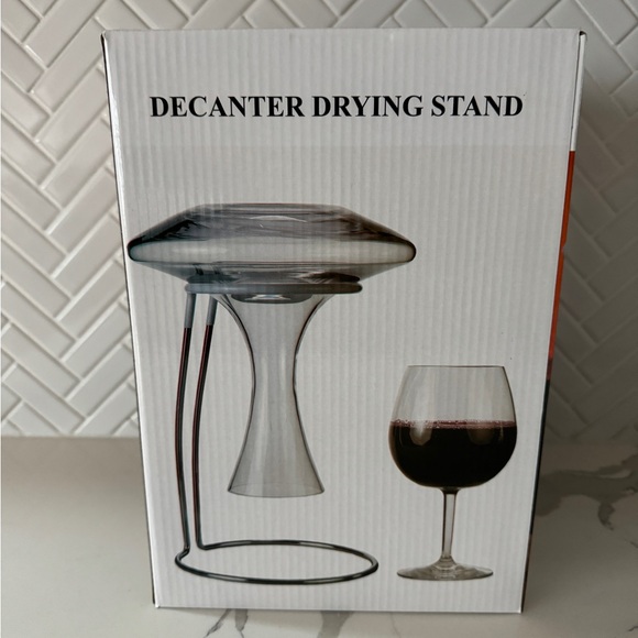 🍷NIB! Wine Decanter Drying Stand Retail $30 - Picture 2 of 7